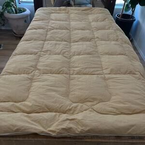 Mustard Yellow Duvet Insert 73 x 80 in Feather Fill